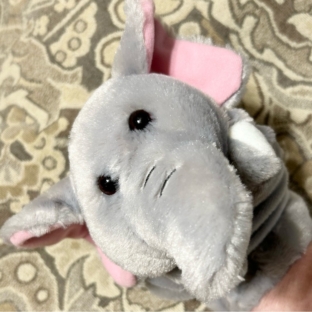 4/$20 Elephant Plush Hand Puppet by Dream Stuffed Wild Animals Classroom